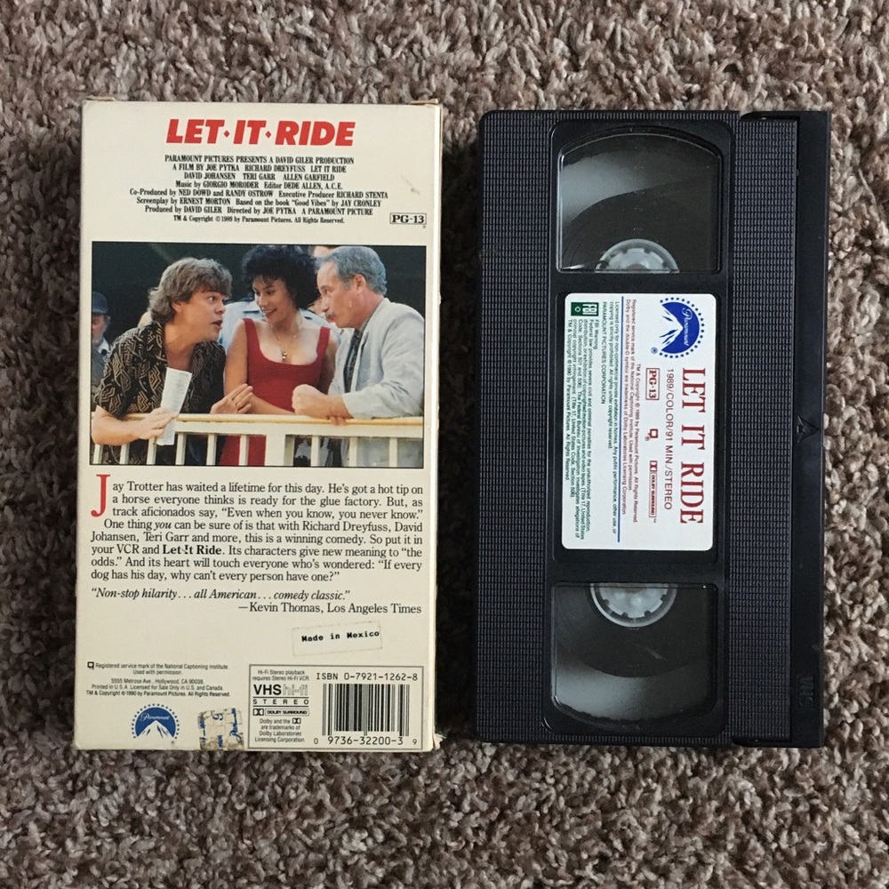 📼 Let It Ride VHS - Picture 2 of 4